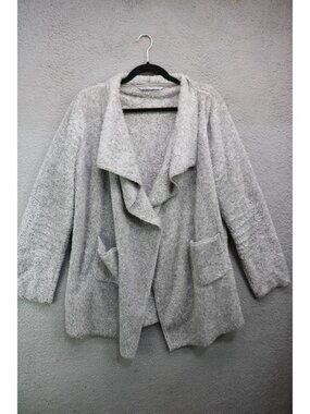 Soft Surroundings Plush‎ Fleece Long Sleeve Open Front Cardigan-Medium-Soft